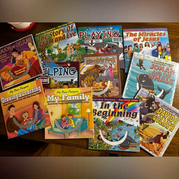 Bundle of 11 Religious Books with CD sing along for kids - Picture 2 of 3